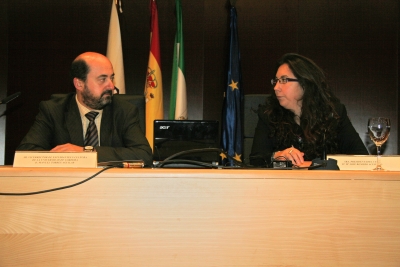 Manuel Torres y M Jos Romero en el acto de inauguracin de las jornadas