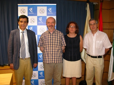 De izq a dcha, Manuel Blzquez, Victor de Lorenzo,  Carmen Michn y  Emilio Fernndez Reyes