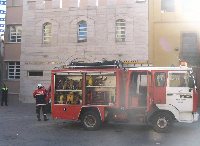 Simulacro de evacuacin general, por incendio, en la Facultad de Ciencias del Trabajo