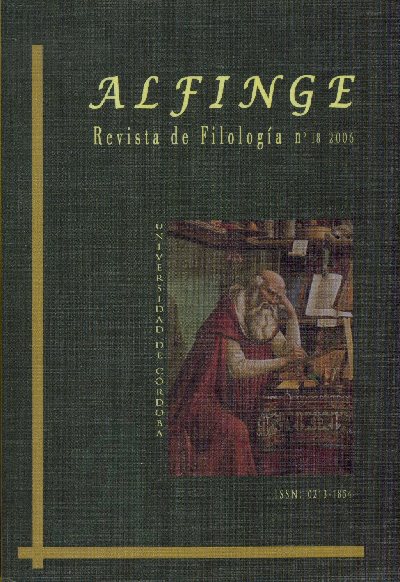 El Servicio de Publicaciones de la Universidad de Crdoba edita un nuevo nmero de la revista de Filologa  'Alfinge'