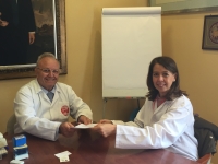 Rosario Moyano y Ramn Soler, en la firma del acuerdo.