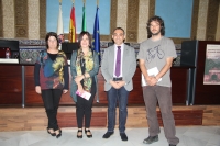 De izquierda a derecha, Esperanza Jimnez, Carmen Lin, Alfonso Zamorano y Pablo Rabasco antes de la lectura.