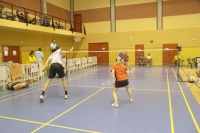 Un partido de badminton de los Juegos Universitarios Europeos celebrados en Crdoba
