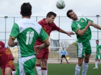 Un momento del encuentro entre los equipos de futbol de las universidades de Crdoba y Jan